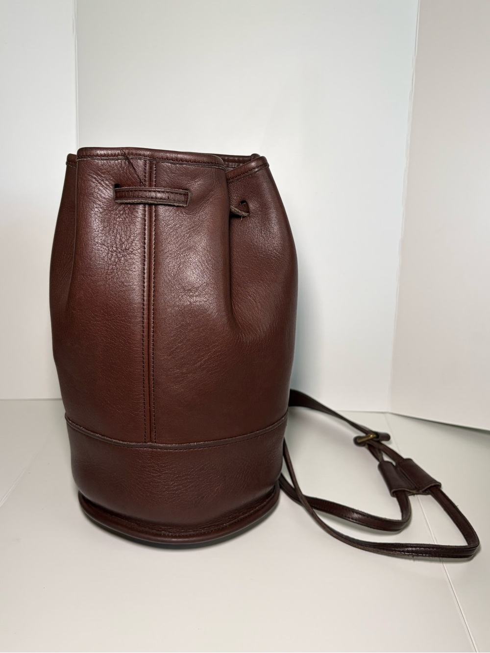 Vintage Coach Bixby Sling Bag #9984 Brown Drawstring Bucket Excellent Condition